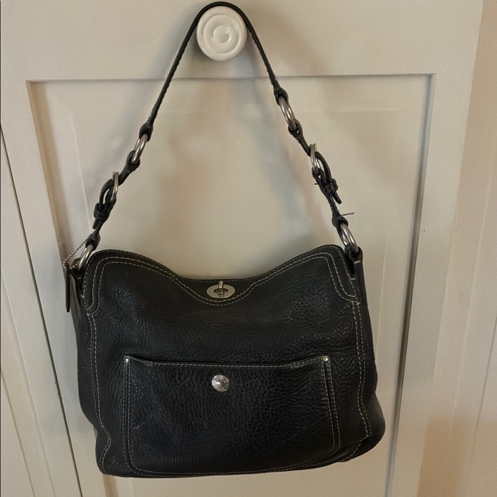 Black Leather Shoulder Bag